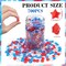 700 Pcs Mini Patriotic Vase Filler,0.5in 4th of July Star Acrylic Gems, Red White and Blue Decorations,Patriotic Centerpieces for Tables, Sensory Bin Filler